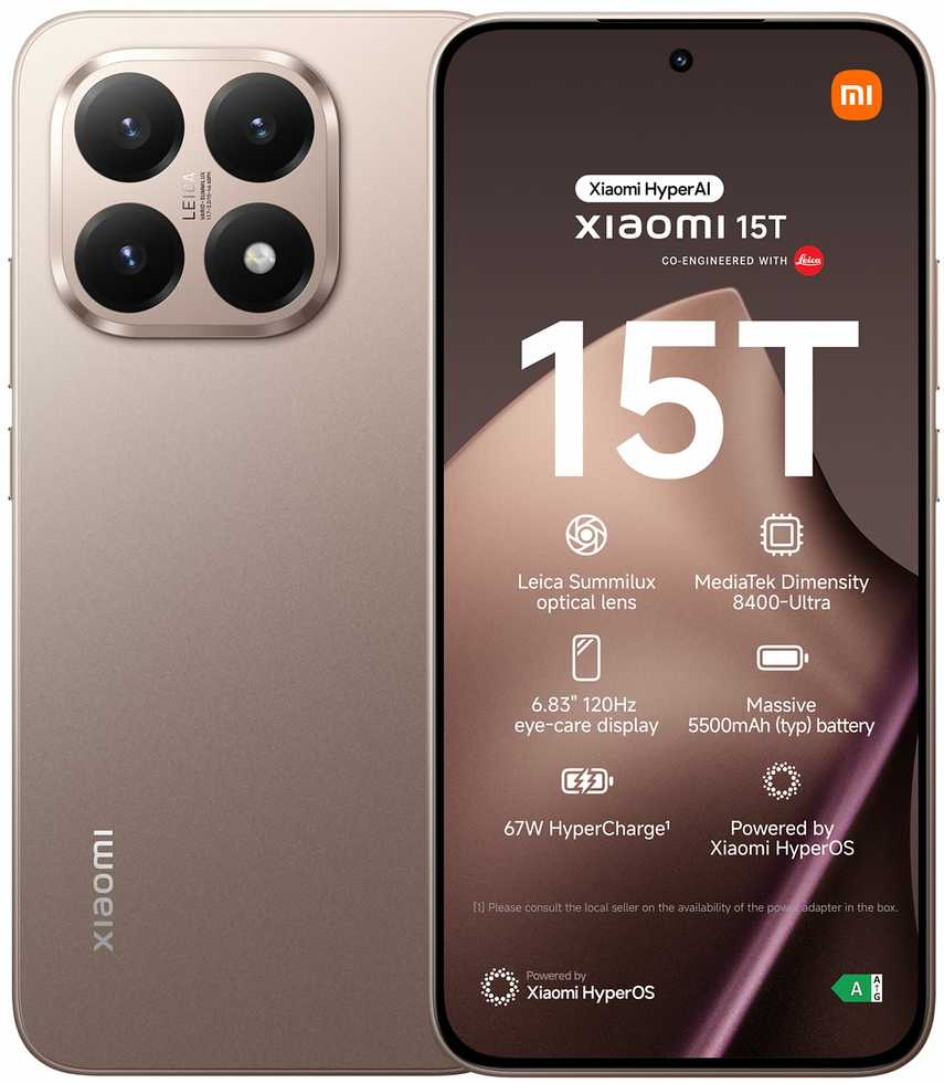Išmanusis telefonas Xiaomi 15T | 12GB+256GB | spalva: Rožinio aukso (Rose Gold)