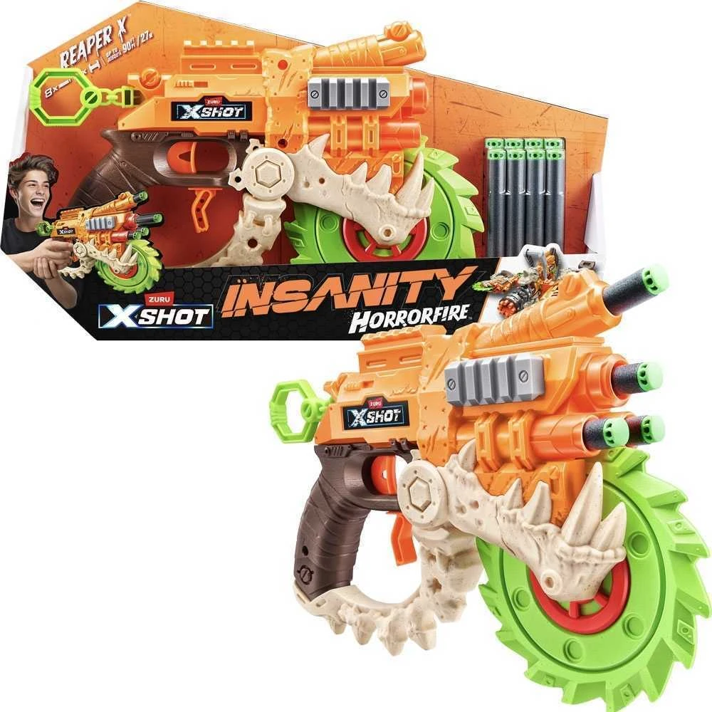 X-SHOT žaislinis šautuvas Insanity Horrorfire Reaper X,36730 aprašymas - Prekės nuotrauka