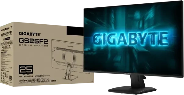 Žaidimų monitorius Gigabyte GS25F2A EK | 24.5 " | SS IPS | FHD | 240 Hz | 1 ms | 1920 x 1080 pikselių | 300 cd/m² | 2 HDMI jungtys