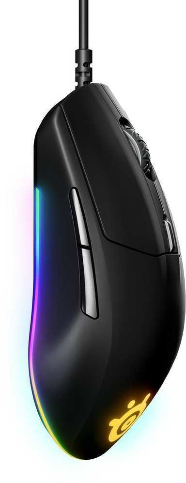 Žaidimų pelė SteelSeries su laidu Rival 3, Juodos spalvos