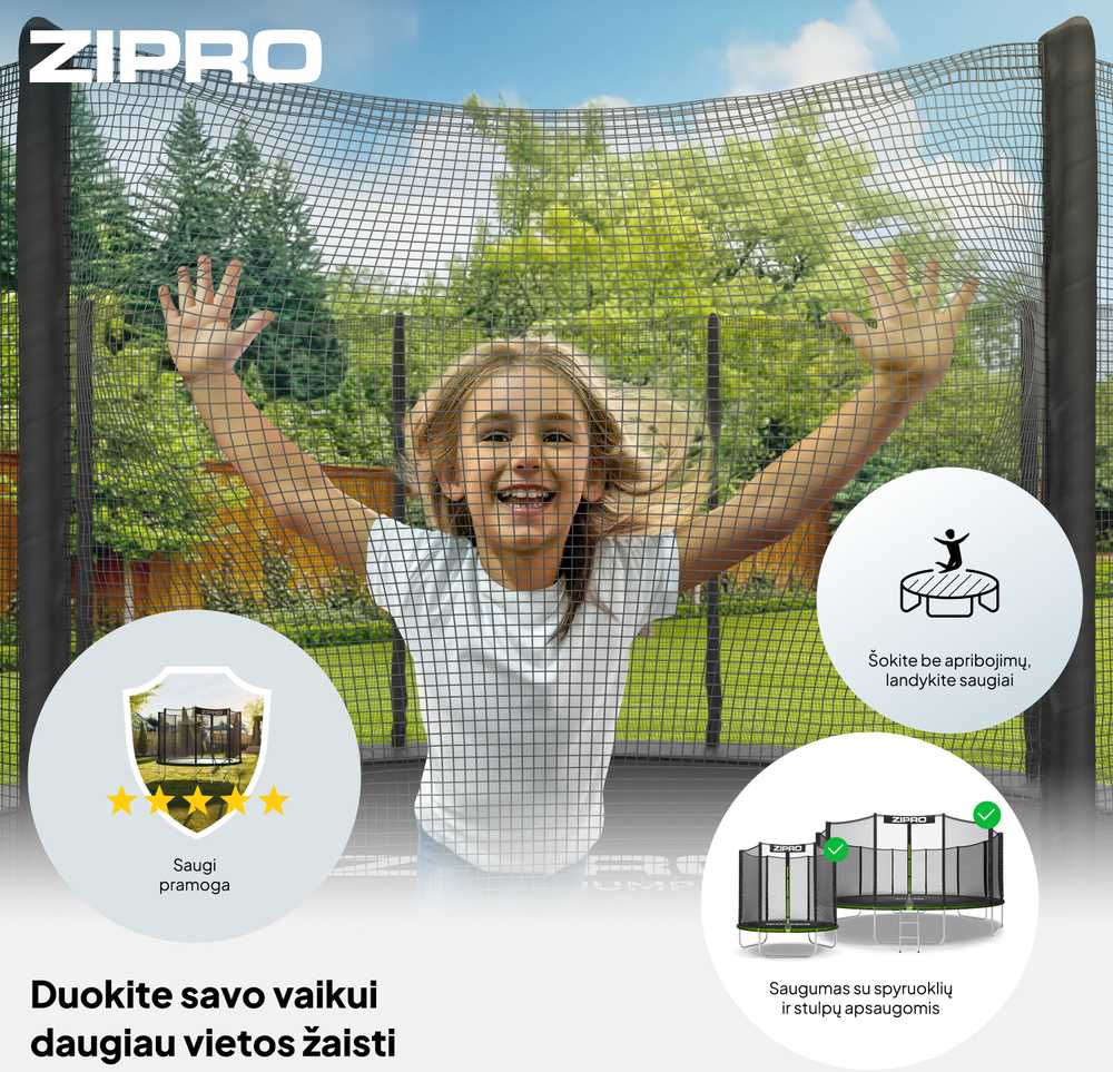 Zipro Pro OUT batutas su išoriniu tinklu 496 cm