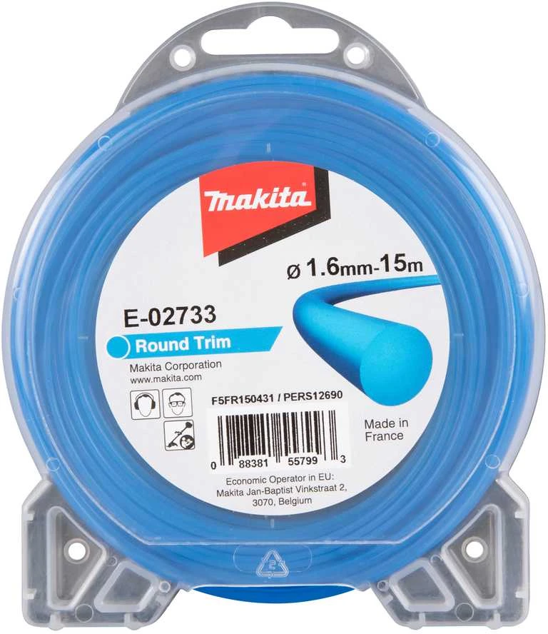 Makita pjovimo valas 1.6mm/15m apvalus E-02733