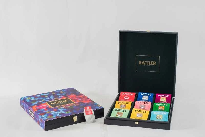 Arbatos rinkinys Battler Original Wooden Box, BO-GL-8016, 45 vnt
