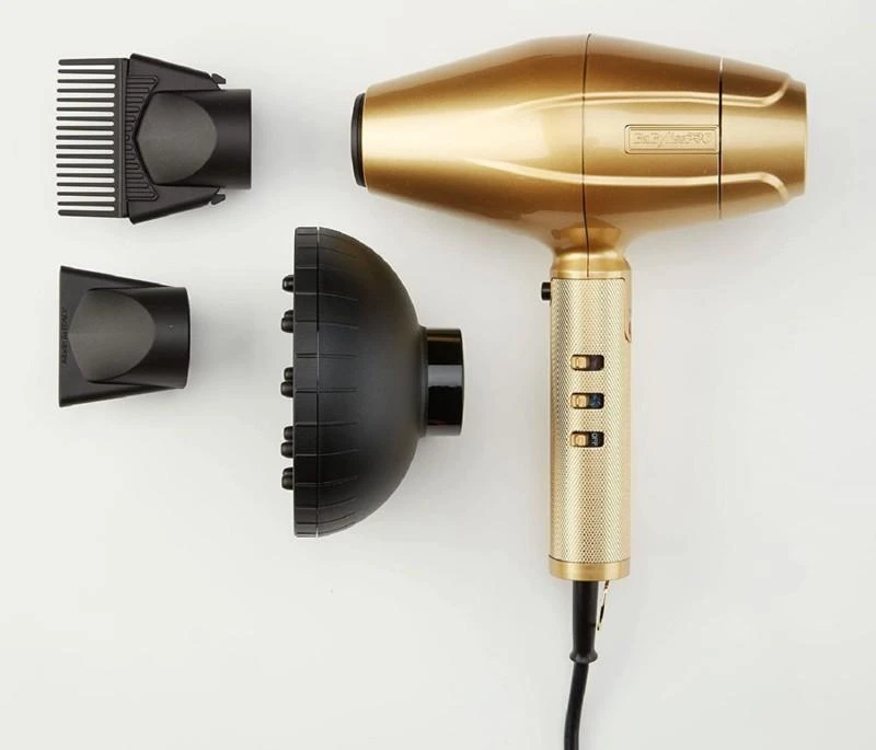 Profesionalus plaukų džiovintuvas BaByliss Pro 4 Artists Gold FX Digital Dryer FXBDG1E, 2200 W, aukso spalvos
