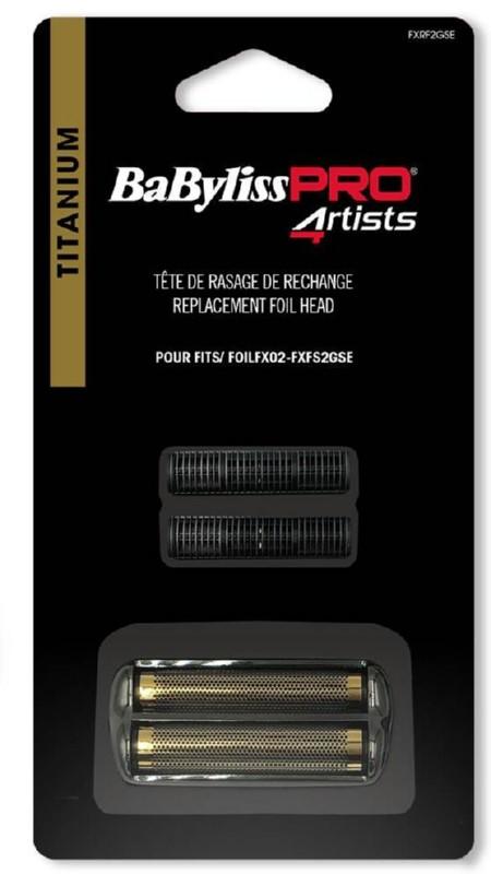 Tinklelio ir peiliukų rinkinys plaukų skutimo mašinėlei BaByliss PRO Replacement Foil Head 2 Cutters GunsteelFX FXRF2GSE, skirtas plaukų skutimo mašinėlei FXFS2GSE