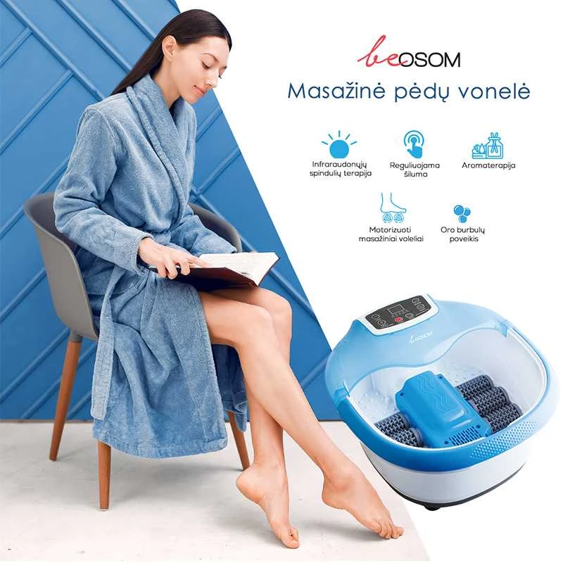 Masažinė pėdų vonelė Be OSOM Motorised Roller Foot SPA & Massager BEOSOM616