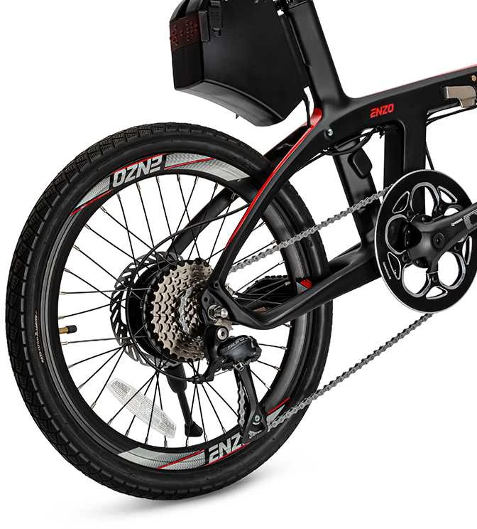 Beaster Scooter Sulankstomas elektrinis karboninio rėmo dviratis Beaster, BS125B, juodas, 250 W