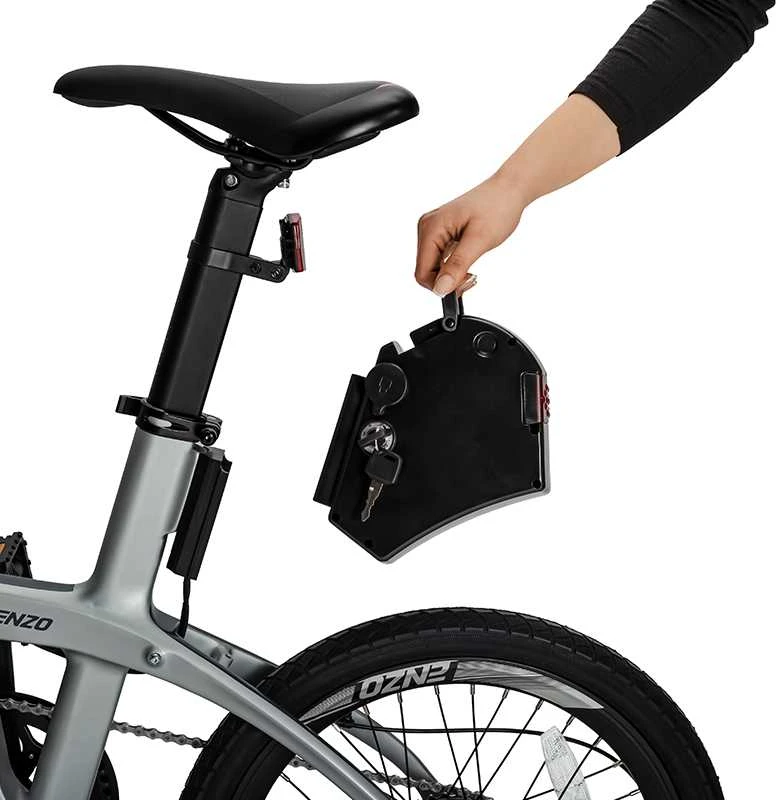 Beaster Scooter Sulankstomas elektrinis karboninio rėmo dviratis Beaster, BS126S, sidabrinis, 250 W