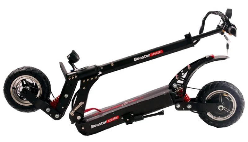 Elektrinis paspirtukas Beaster Scooter BS15PRO, 1200 W, 48 V, 18 Ah, naujos kartos amortizatoriai, skirtas bekelei