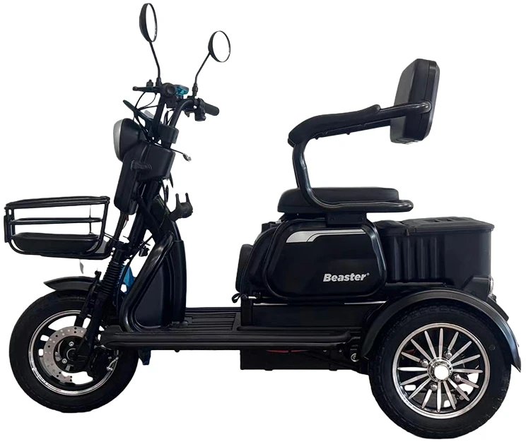 Beaster Elektrinis triratis motoroleris, BSKENDO2A, juodas, surinktas, 500 W