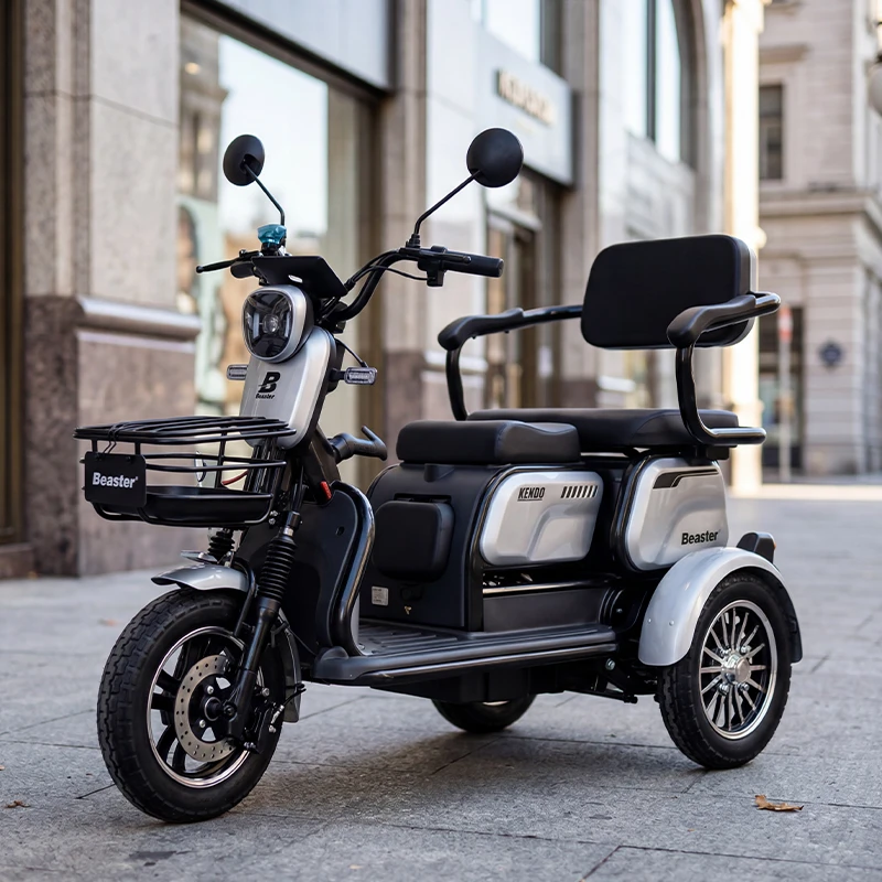 Beaster Elektrinis triratis motoroleris, BSKENDO4A, pilkas, surinktas, 500 W