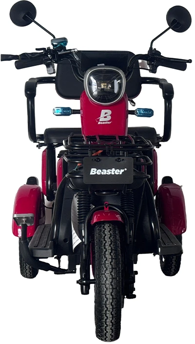 Beaster Elektrinis triratis motoroleris, BSKENDO1A, raudonas, surinktas, 500 W