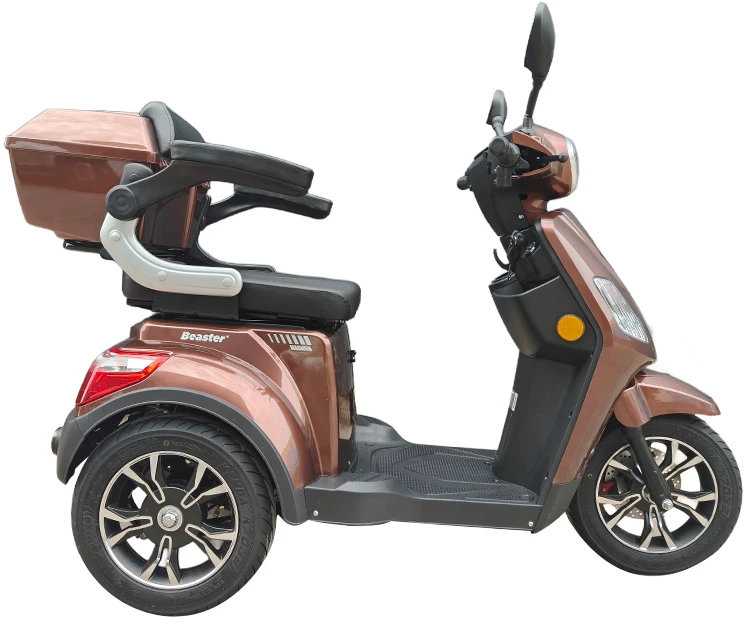 Beaster Elektrinis triratis motoroleris, BSMAGNUM2A, rudas, surinktas, 1000 W