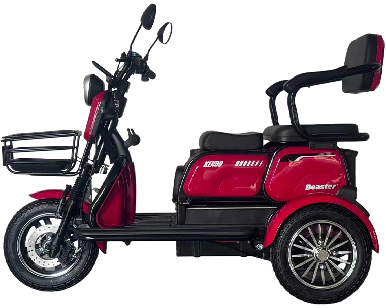 Beaster Elektrinis triratis motoroleris, BSKENDO1A, raudonas, surinktas, 500 W