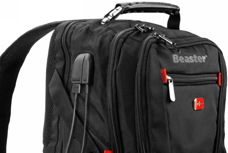 Beaster Scooter Kelioninė kuprinė Beaster su integruota USB jungtimi ir vieta ausinėms prijungti BS21BP