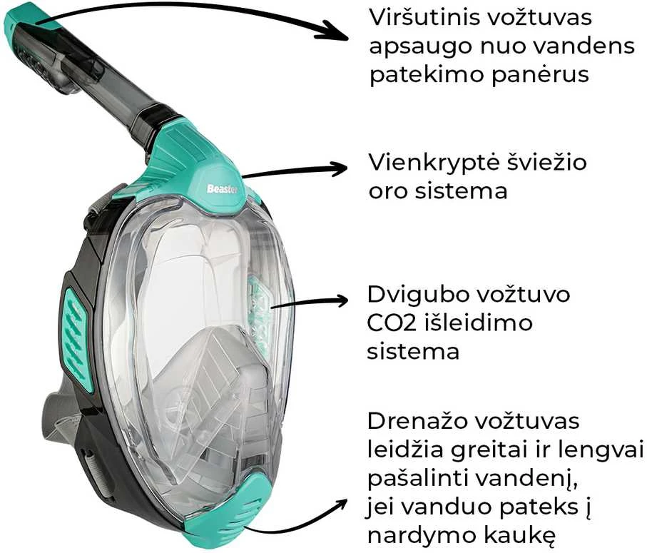 Beaster Scooter Nardymo kaukė Beaster BS1521SF, L/XL