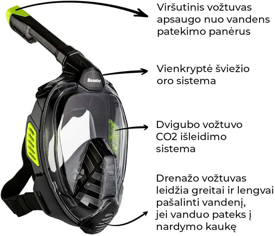Beaster Scooter Nardymo kaukė Beaster BS1523SF, L/XL