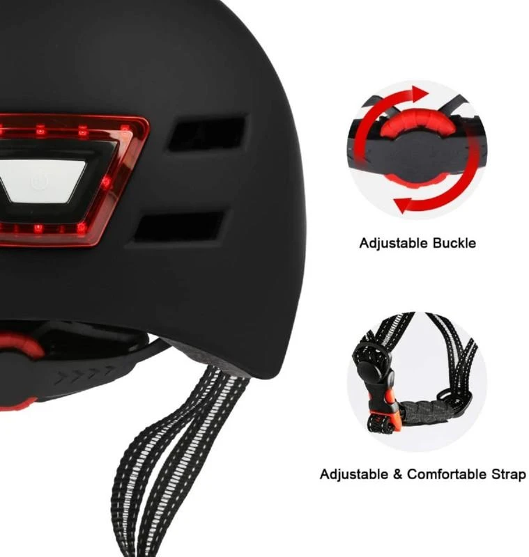 Beaster Scooter Šalmas Beaster BS51BL, M dydis, baltas, su LED lemputėmis