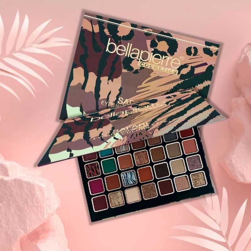 Bellapierre Cosmetics Profesionali akių šešėlių paletė Bellapierre Safari Eyeshadow Palette, TEP035, 35 spalvos