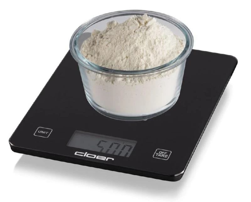 Virtuvinės svarstyklės Cloer 6870 juodos, sveria iki 10 kg, juodos