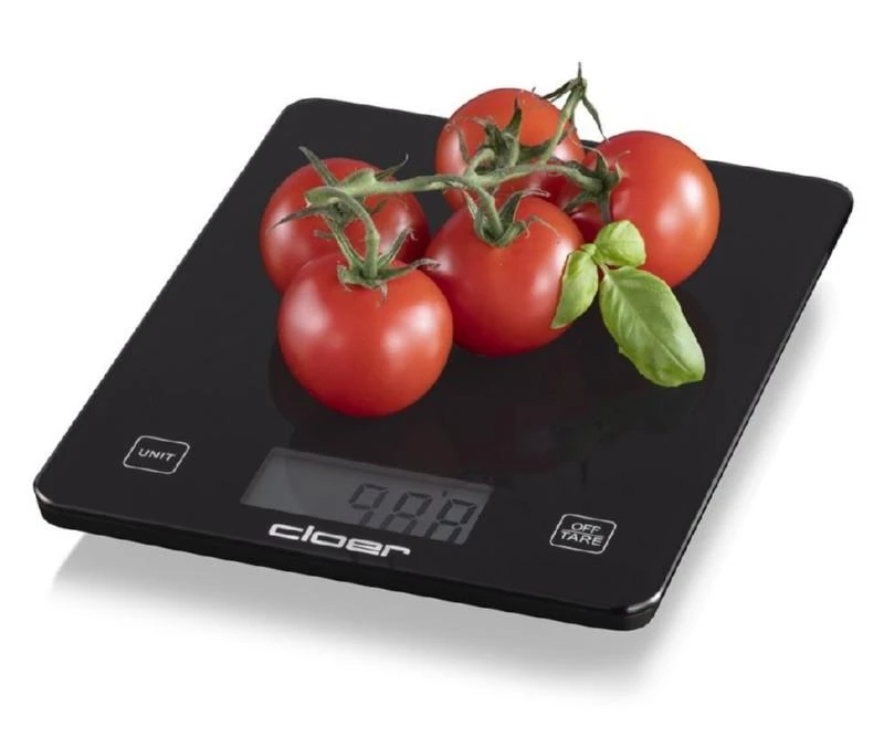 Virtuvinės svarstyklės Cloer 6870 juodos, sveria iki 10 kg, juodos