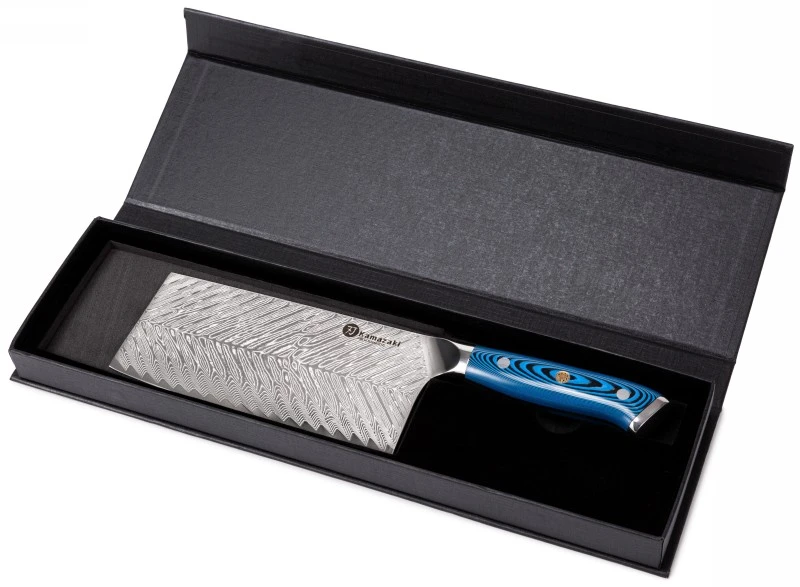 Damasko plieno peilis Kamazaki Chinese Chef's Peilis KZI401KN, 17,5 cm