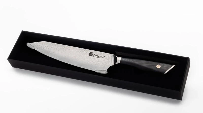 Damasko plieno peilis Kamazaki, šefo peilis, 20 cm, KZI005KN