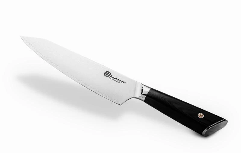 Damasko plieno peilis Kamazaki, šefo peilis, 20 cm, KZI005KN