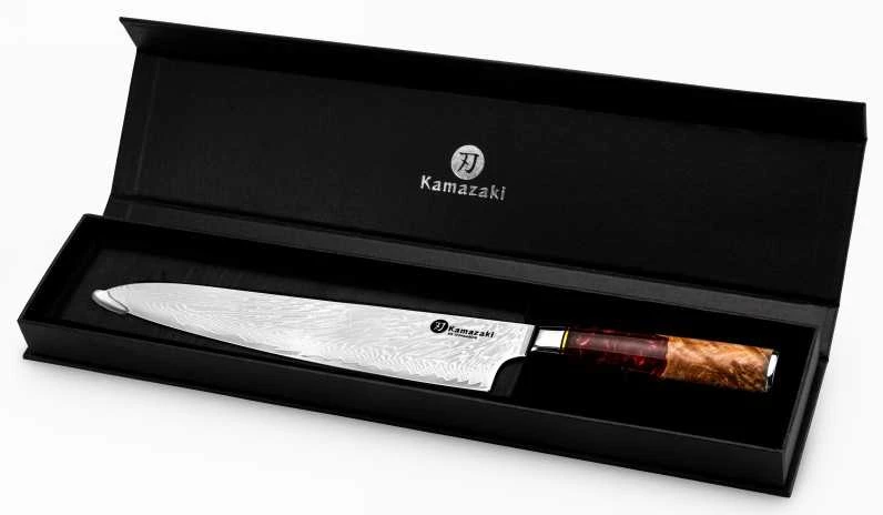 Damasko plieno peilis Kamazaki Gyuto KZI203KN, 24 cm