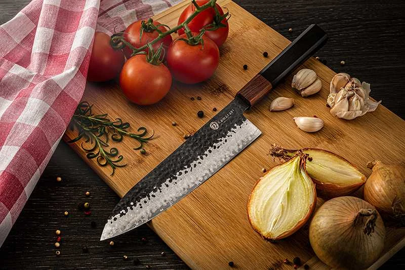Damasko plieno peilis KAMAZAKI, šefo peilis, 20 cm, KZI217KN