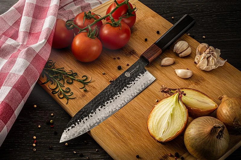 Damasko plieno peilis KAMAZAKI, šefo peilis, 20 cm, KZI217KN