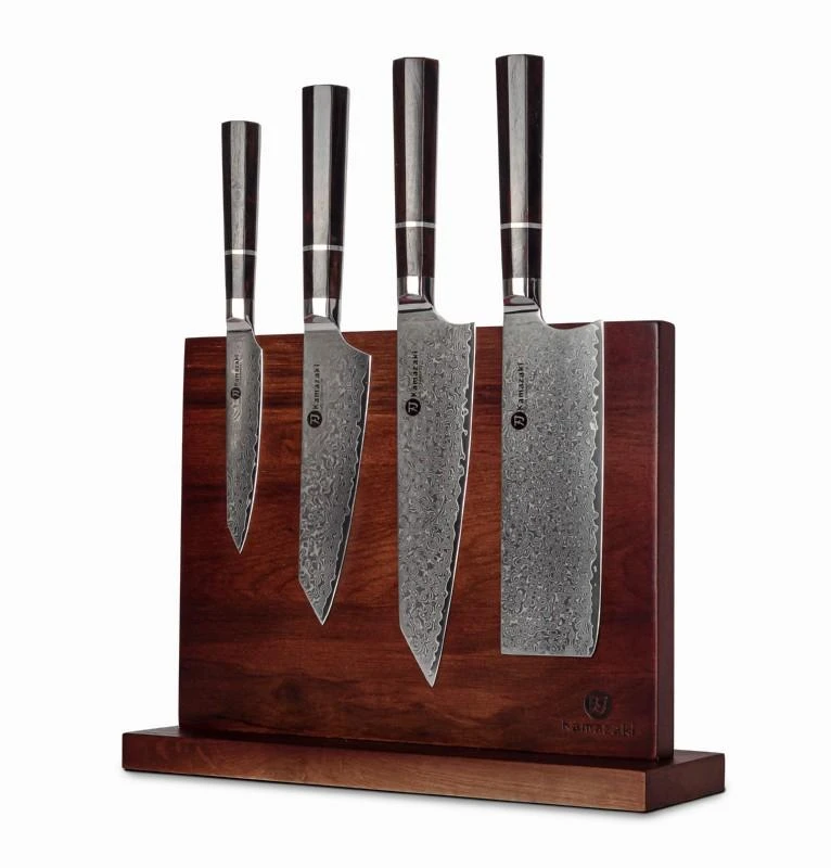 Damasko plieno peilių rinkinys kepsniams KAMAZAKI, 4 vnt. KZI002SET