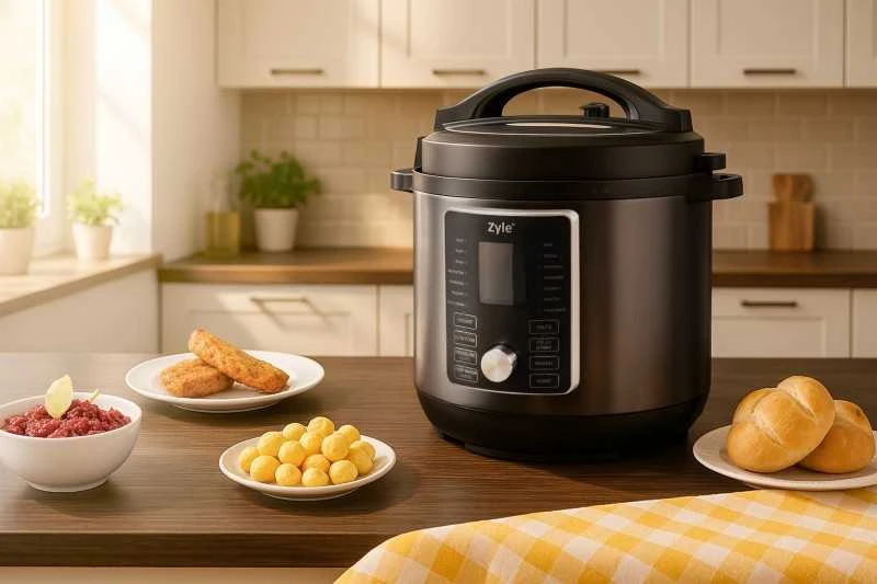 Daugiafunkcis elektrinis greitpuodis su gruzdintuve Zyle ZY806MC, 1200 W, 8 l