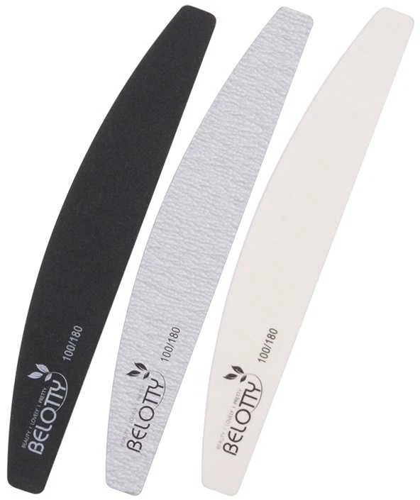 Dildė nagams Osom Professional Quality Half Moon Shape, zebra, EB179228180180 180/180, 1 vnt, 1/25