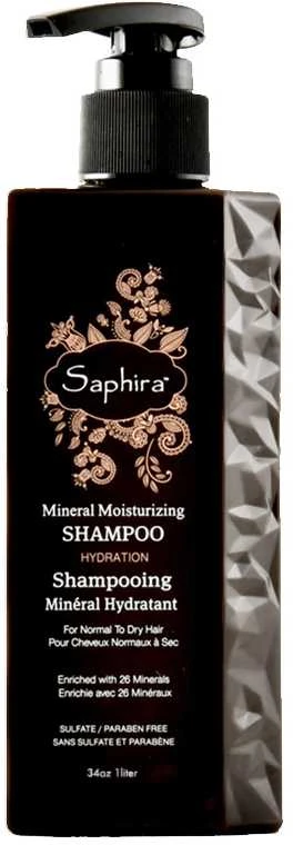 Saphira Moisturizing Šampūnas drėkinamasis šampūnas plaukams su Negyvosios jūros mineralais, 1000 ml