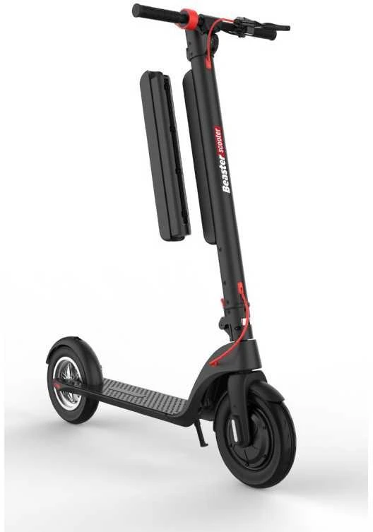 Elektrinis paspirtukas Beaster Scooter BS801BMAX, 700 W, 36 V, 12.8 Ah, 25,4 cm ratai, juodas