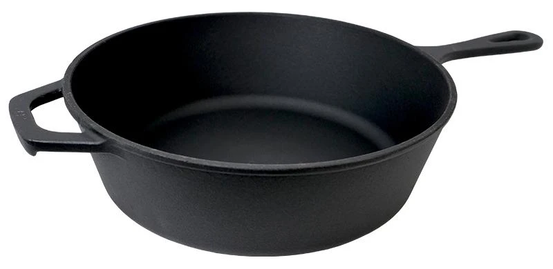 Emaliuotas ketaus kepimo indas Zyle, juodas, ZY226BKI, dviejų dalių, Ø26 cm