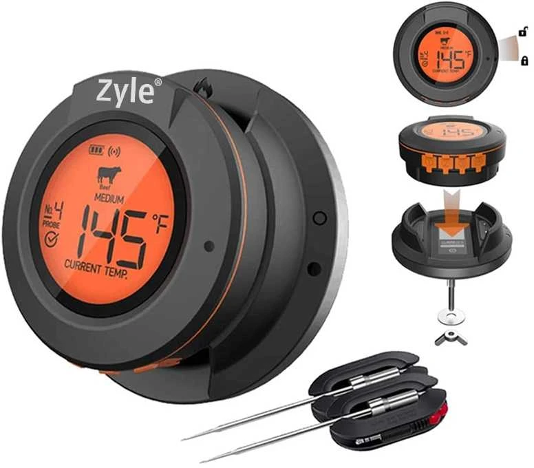 Grilio termometras Zyle ZYAT02TH, naudojamas su Bluetooth ir specialia telefono programėle