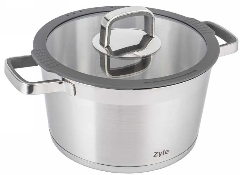 Indukcinis puodas su dangčiu Zyle ZY12724CS, 4,5 l