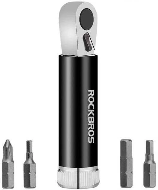 Įrankių rinkinys su terkšle RockBros RKJL1002BK, juodas, magnetinis, 4 galvutės