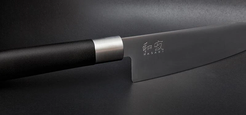 Japoniško plieno peilis KAI Wasabi juodas DM6715C peilis,15 cm ašmenys