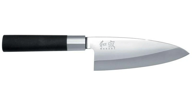 Japoniško plieno peilis KAI Wasabi juodas DM6715D peilis,15 cm ašmenys