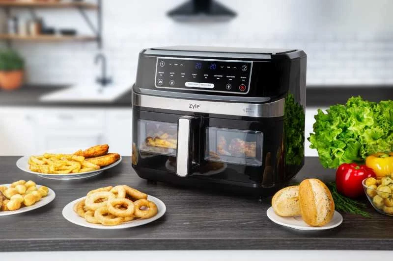 Karšto oro gruzdintuvė Zyle Dual Air Fryer 2 in 1 ZY551AF, 10 l