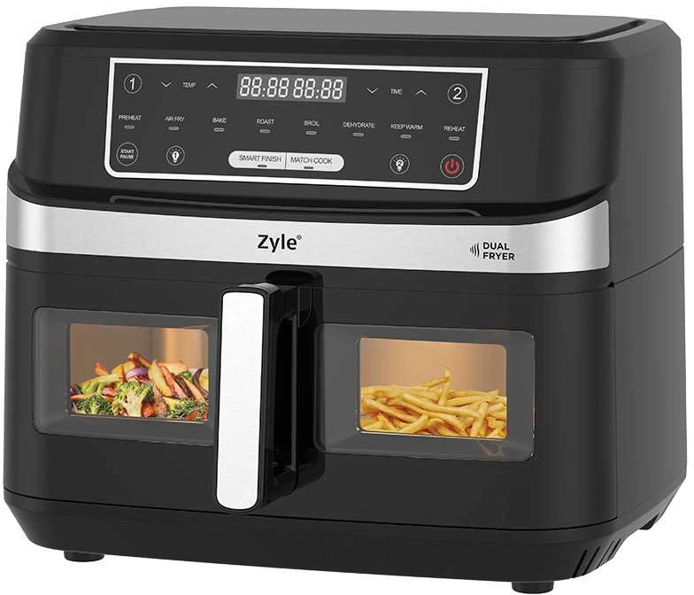 Karšto oro gruzdintuvė Zyle Dual Air Fryer 2 in 1 ZY551AF, 10 l