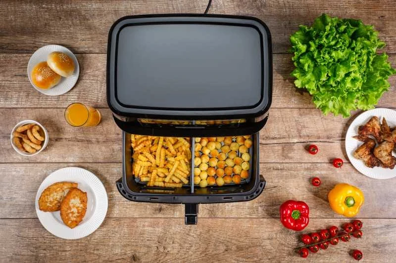 Karšto oro gruzdintuvė Zyle Dual Air Fryer 2 in 1 ZY551AF, 10 l