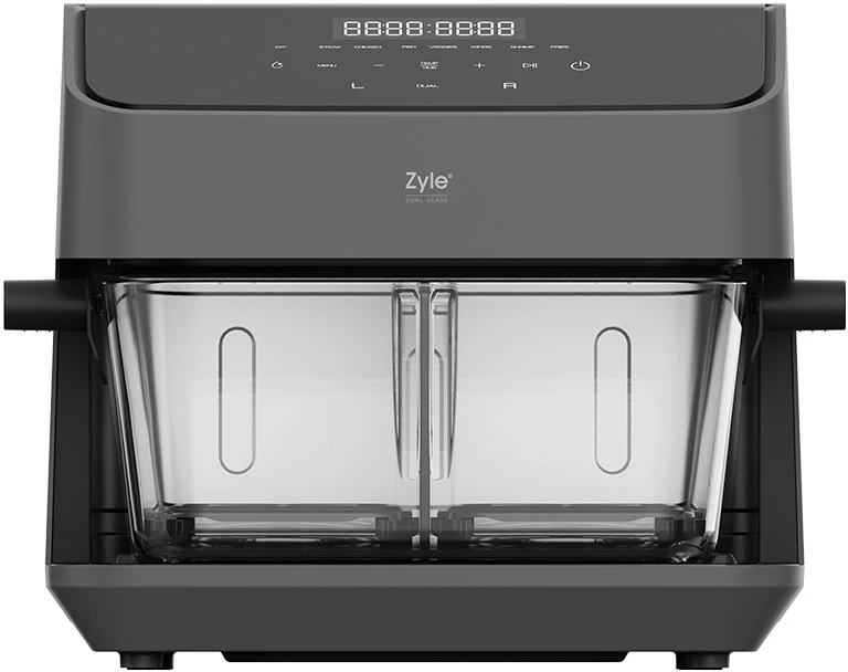 Karšto oro gruzdintuvė Zyle Dual Glass ZY070AF, 2200 W, 8 l