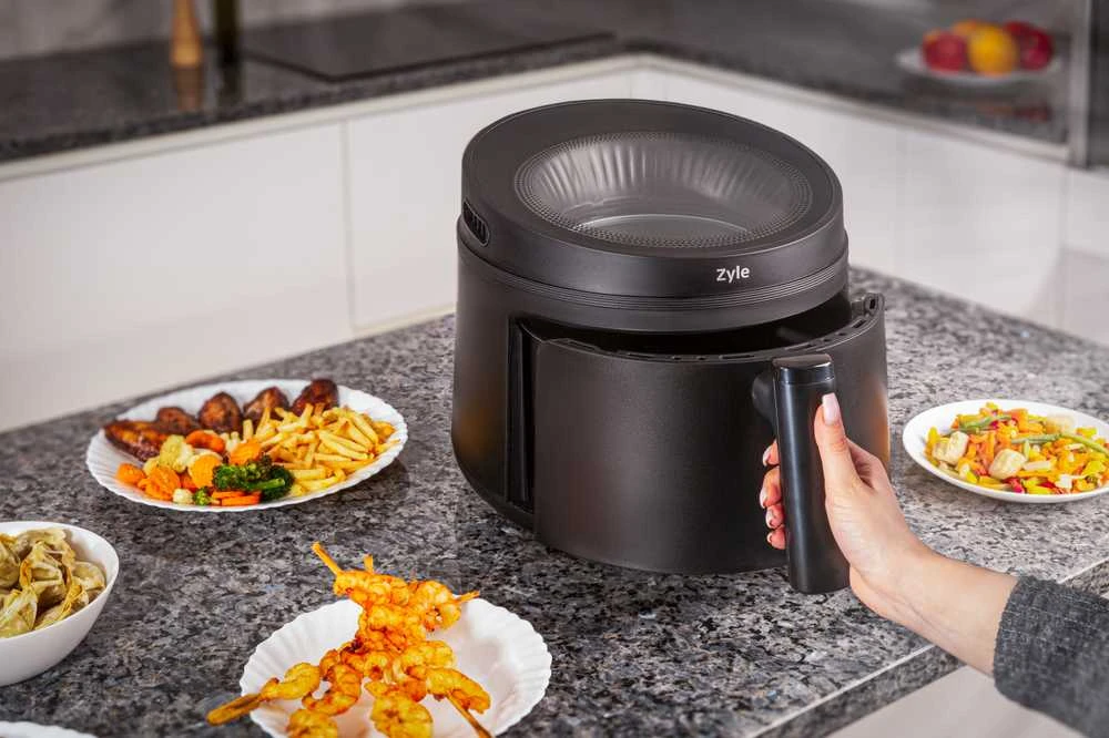 Karšto oro gruzdintuvė Zyle ZY502BAF, juoda, 5 l, 1500 W