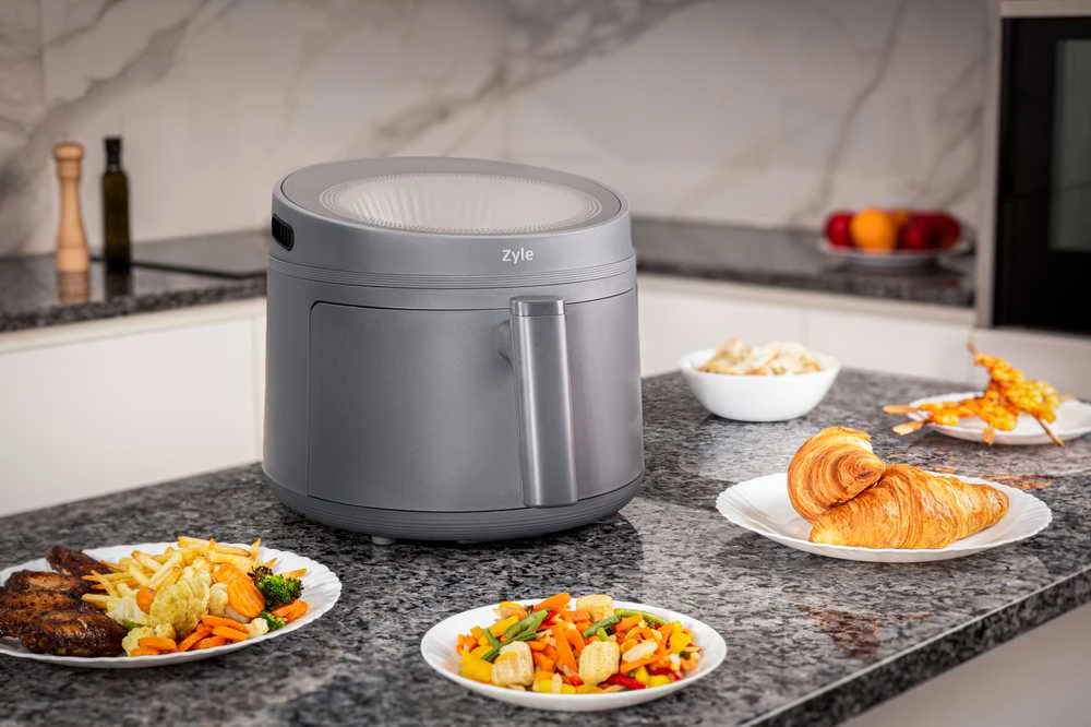 Karšto oro gruzdintuvė Zyle ZY502GAF, pilka, 5 l, 1500 W