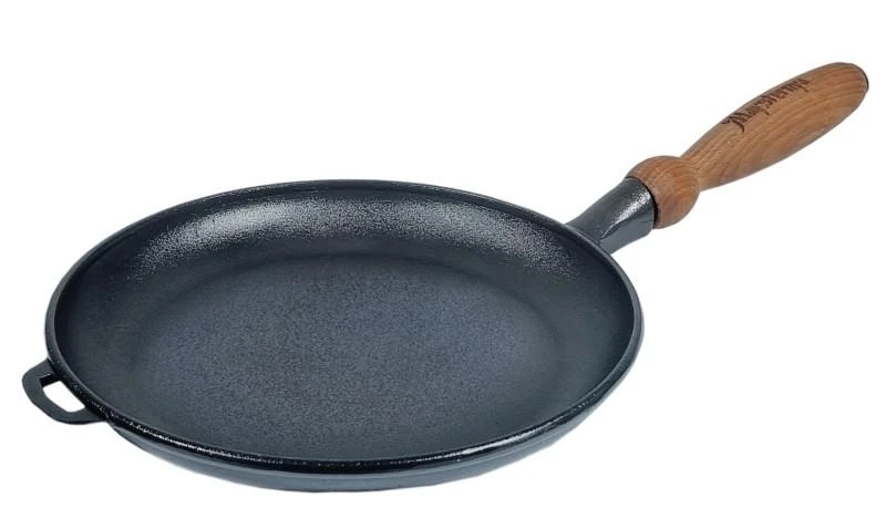 Maysternya Ketaus keptuvė blynams 24*2,5 cm su nuimama medine rankena | T301