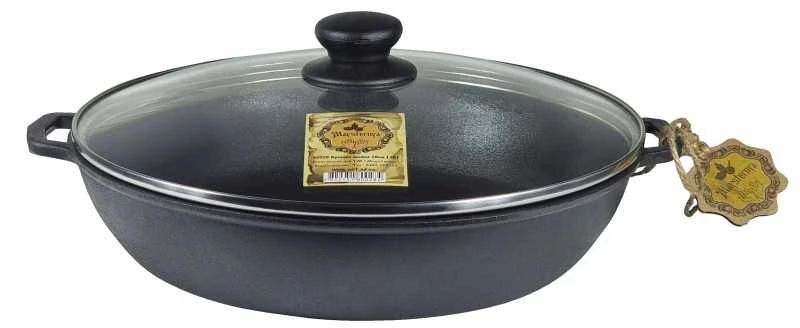 Maysternya Ketaus keptuvė skrudintuvas 26*6 cm su stikliniu dangčiu | T103C3